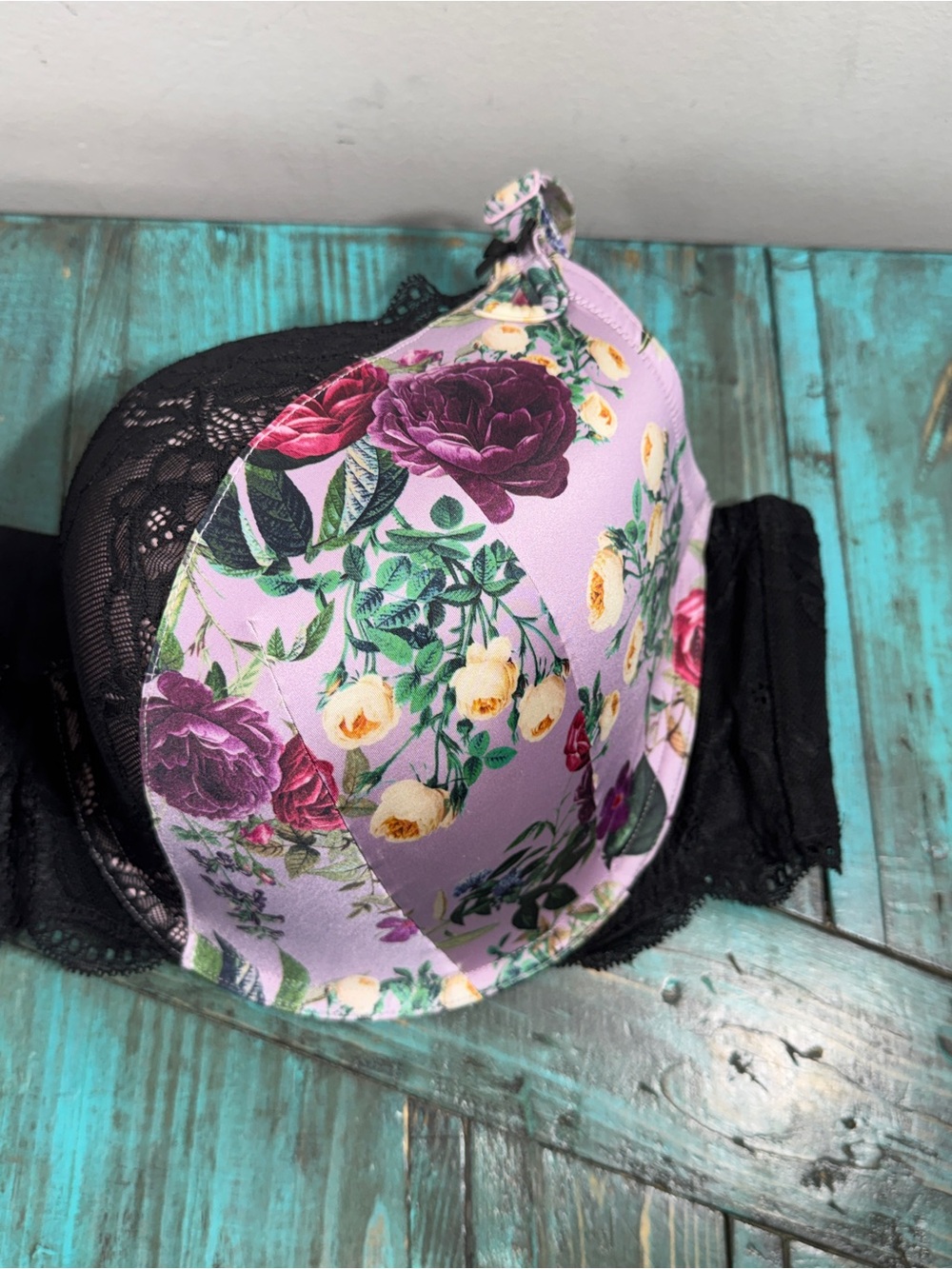 Torrid Lightly Lined Floral Lace Tshirt Bra Size 46D - Picture 5 of 13